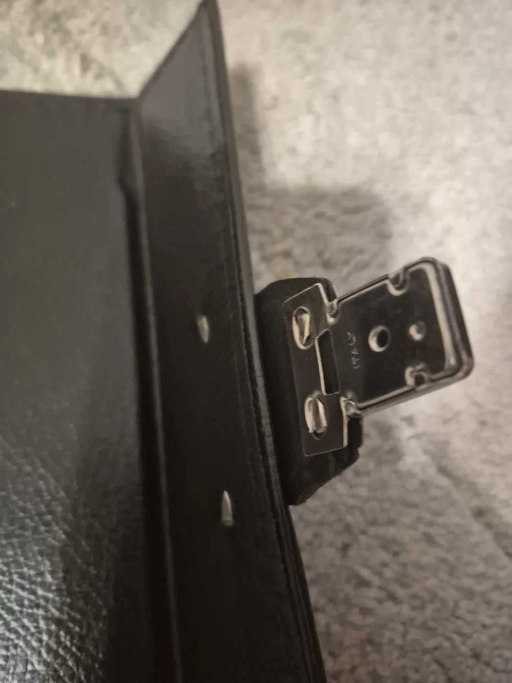 Black Leather Camera Carry Case with Padded Dividers